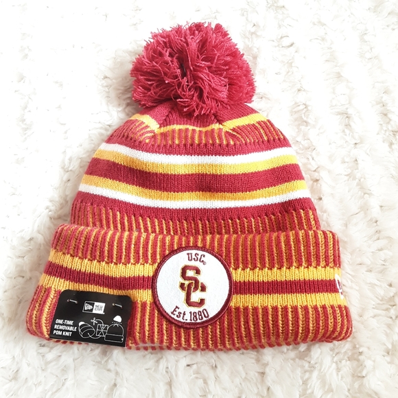 Usc Trojans Est 88 Sc Pom Knit Beanie 